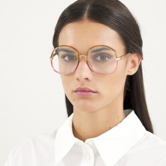 Chloe CH0032O 004 Eyeglasses Orange 55mm Round Frame - Picture 3 of 11